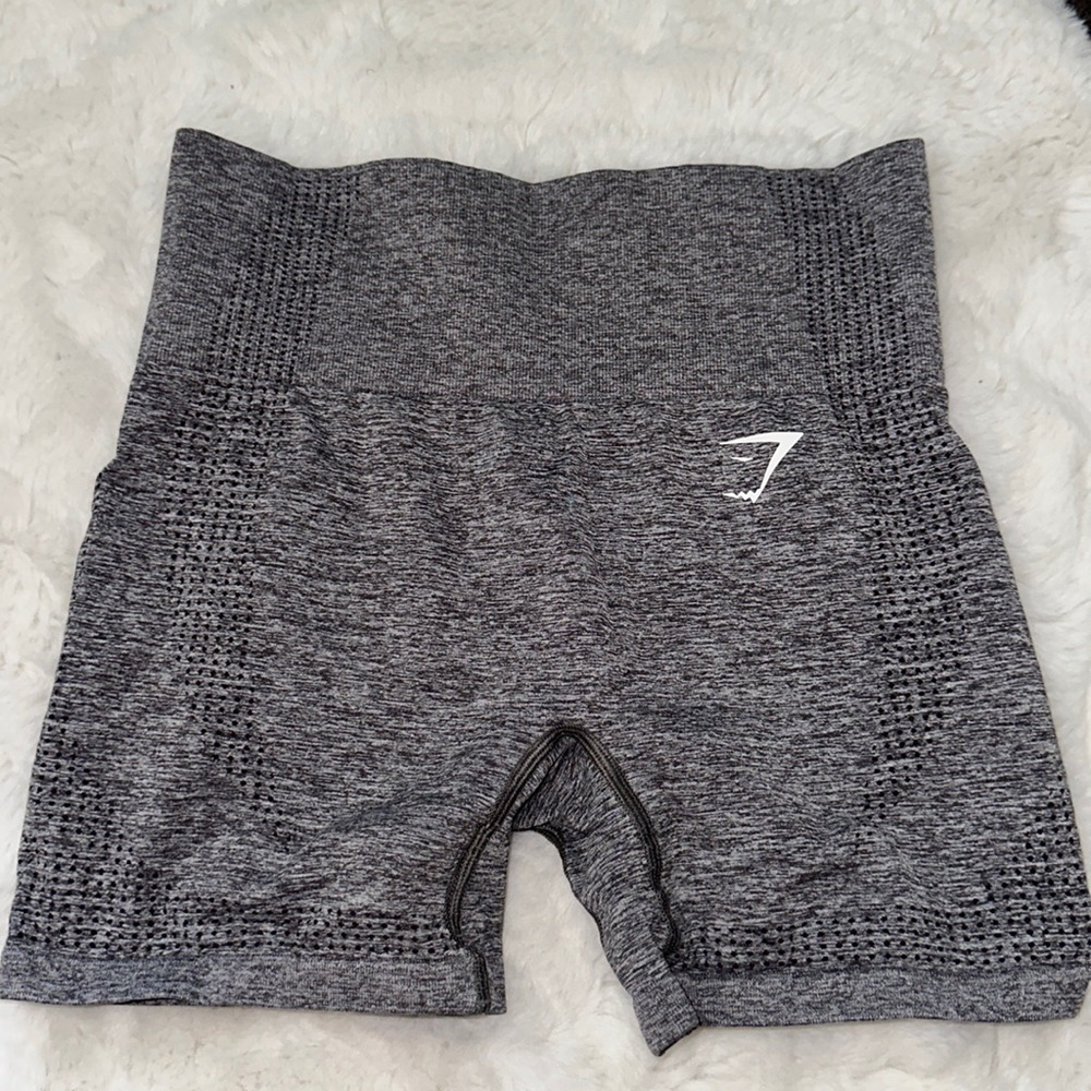 Grey gym shark shorts